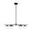 Visual Comfort & Co. Studio Collection Lune modern large indoor dimmable 6-light chandelier in an aged iron finish and milk white glass sha