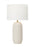 Visual Comfort & Co. Studio Collection Hable Fanny 1-Light Table Lamp in Matte Concrete with White Linen Fabric Shade