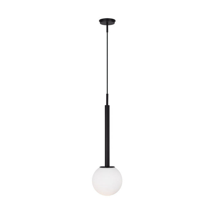 Visual Comfort & Co. Studio Collection Nodes contemporary 1-light indoor dimmable large ceiling hanging pendant in midnight black finish wi