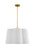 Visual Comfort & Co. Studio Collection Bronte Transitional 4-Light Indoor Dimmable Large Hanging Shade Ceiling Hanging Chandelier Light