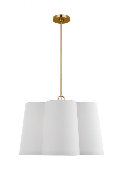 Visual Comfort & Co. Studio Collection Bronte Transitional 4-Light Indoor Dimmable Large Hanging Shade Ceiling Hanging Chandelier Light