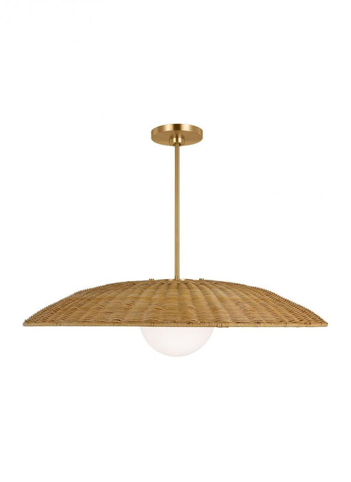 Visual Comfort & Co. Studio Collection Mari Casual 1-Light Indoor Dimmable Large Pendant Ceiling Hanging Chandelier Light