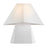 Visual Comfort & Co. Studio Collection Herrero modern 1-light LED medium table lamp in matte white finish with white linen fabric shade