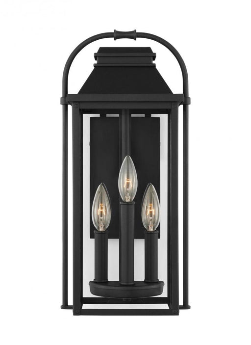 Visual Comfort & Co. Studio Collection Wellsworth Transitional 3-Light Outdoor Exterior Small Lantern Sconce Light