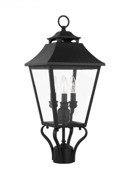 Visual Comfort & Co. Studio Collection Galena Traditional 3-Light Outdoor Exterior Small Post Lantern