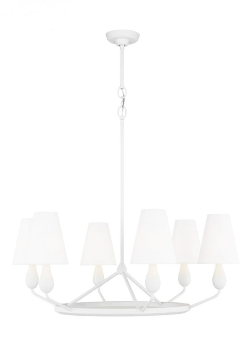 Visual Comfort & Co. Studio Collection Ziba Transitional 6-Light Indoor Dimmable Medium Chandelier