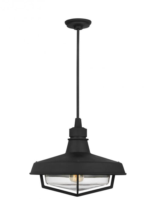 Visual Comfort & Co. Studio Collection Hollis Transitional 1-Light Outdoor Exterior Large Pendant Ceiling Hanging Lantern Light