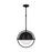 Visual Comfort & Co. Studio Collection Bacall transitional 1-light indoor dimmable large ceiling hanging pendant in aged iron grey finish w