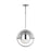 Visual Comfort & Co. Studio Collection Bacall transitional 1-light indoor dimmable large ceiling hanging pendant in polished nickel silver