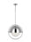 Visual Comfort & Co. Studio Collection Bacall transitional 1-light indoor dimmable extra large ceiling hanging pendant in polished nickel s