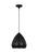 Visual Comfort & Co. Studio Collection Clasica casual 1-light indoor dimmable medium ceiling hanging pendant in aged iron grey finish with