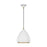 Visual Comfort & Co. Studio Collection Clasica casual 1-light indoor dimmable medium ceiling hanging pendant in matte white finish with age