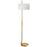 1lt Incandescent Floor Lamp, Agb W/ Wh Shade | FTG-622F-AGB-WH