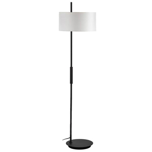 Dainolite 1 Light Incandescent Floor Lamp, MB w/ WH Shade