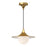 Alora Fuji 12-in Brushed Gold/Opal Matte Glass 1 Light Pendant