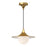 Fuji 12-in Brushed Gold/opal Matte Glass 1 Light Pendant | PD525113BGOP