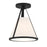 Crystorama Fulton 1 Light Black Semi Flush Mount