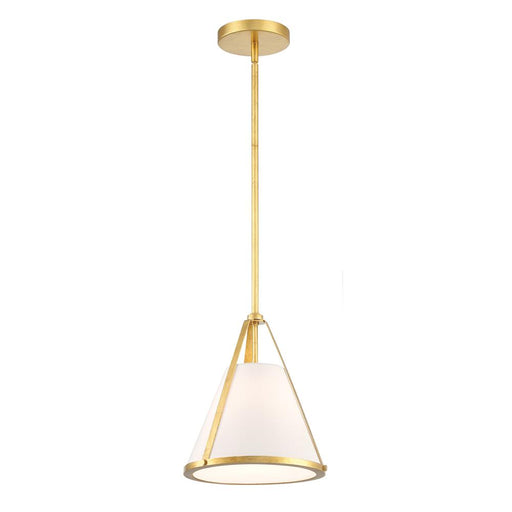 Crystorama Fulton 1 Light Antique Gold Pendant