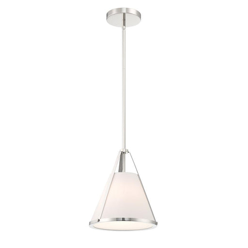 Crystorama Fulton 1 Light Polished Nickel Pendant