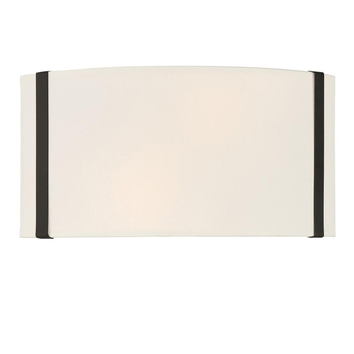 Crystorama Fulton 2 Light Black Sconce