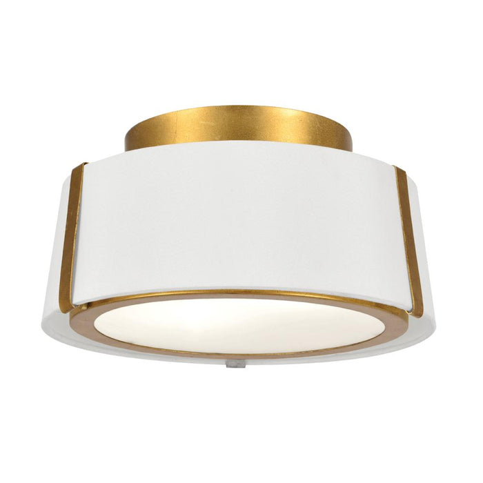 Crystorama Fulton 2 Light Antique Gold Semi Flush Mount