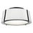 Fulton 3 Light Matte Black Semi Flush Mount | FUL-905-BK