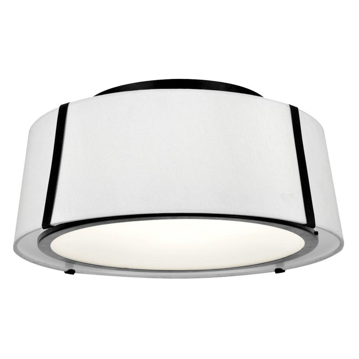 Fulton 3 Light Matte Black Semi Flush Mount | FUL-905-BK