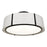 Crystorama Fulton 6 Light Matte Black Semi Flush Mount