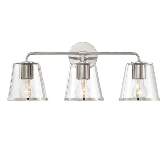 Crystorama Fulton 3 Light Polished Nickel Bathroom Vanity