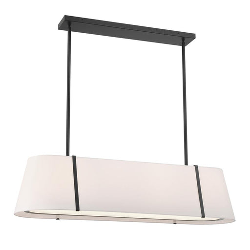 Fulton 4 Light Black Linear Oval Chandelier | FUL-917-BK