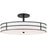  3 Light  Semi-flush, Mb W/ Wh Fabric Shade | FVA-203SF-MB