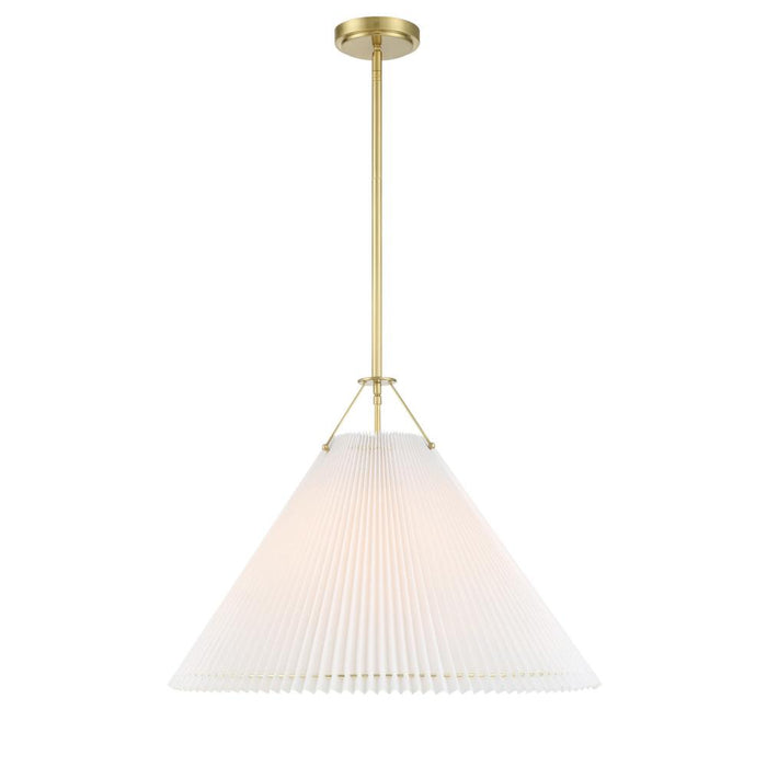 Crystorama Gamma 1 Light Aged Brass Chandelier