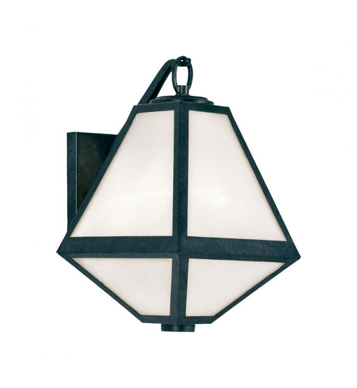 Crystorama Brian Patrick Flynn Glacier 1 Light Black Charcoal Outdoor Sconce