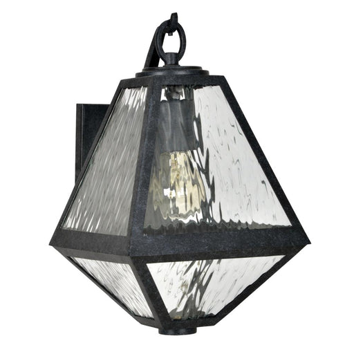 Crystorama Brian Patrick Flynn for Crystorama Glacier 1 Light Black Charcoal Outdoor Sconce