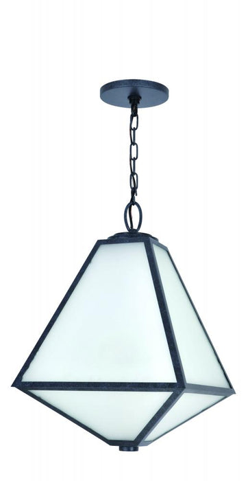 Crystorama Brian Patrick Flynn Glacier 3 Light Black Charcoal Outdoor Pendant