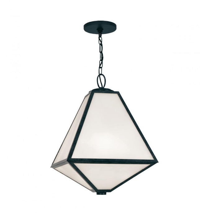 Crystorama Brian Patrick Flynn Glacier 3 Light Black Charcoal Outdoor Pendant