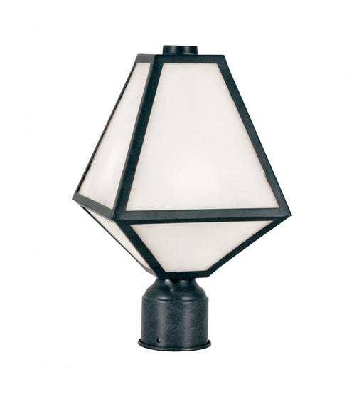 Crystorama Brian Patrick Flynn Glacier 1 Light Black Charcoal Outdoor Post