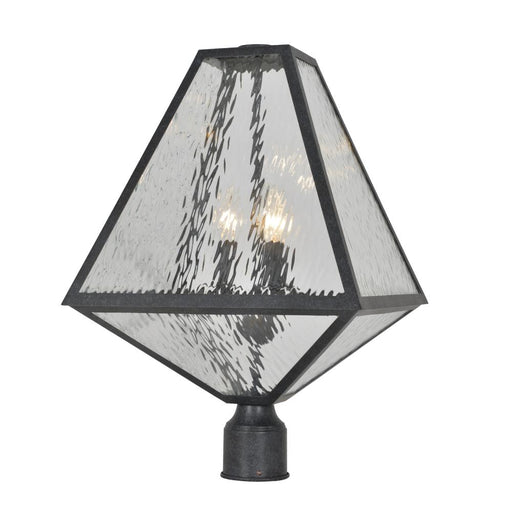 Crystorama Brian Patrick Flynn for Crystorama Glacier 3 Light Black Charcoal Large Outdoor Post