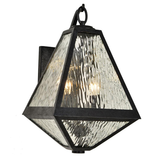 Crystorama Brian Patrick Flynn for Crystorama Glacier 2 Light Black Charcoal Outdoor Sconce