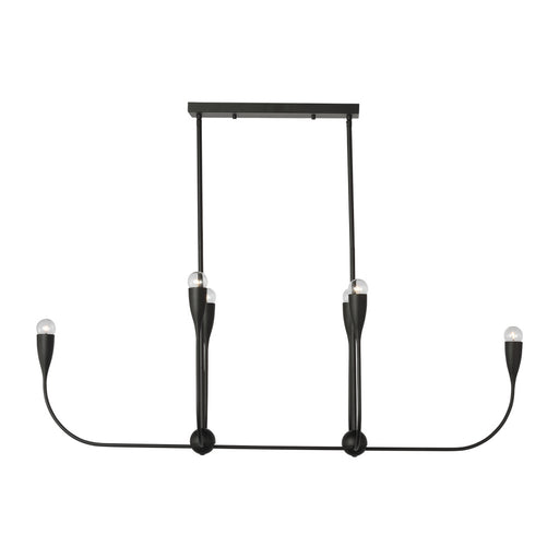 Maya Six Light Linear Chandelier | GLC1226MBK