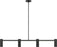 Zentro Four Light Linear Chandelier | GLC2074MBK