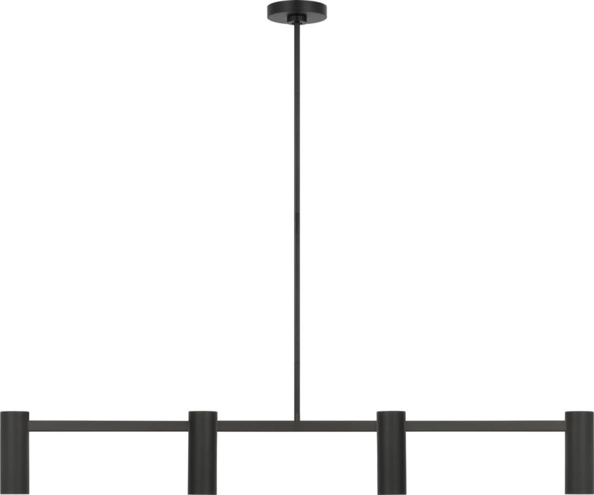 Zentro Four Light Linear Chandelier | GLC2074MBK