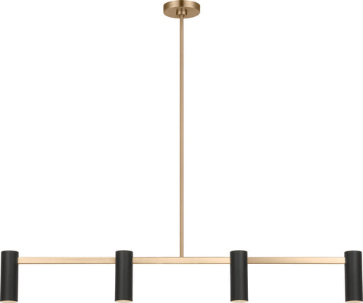Zentro Four Light Linear Chandelier | GLC2074SB