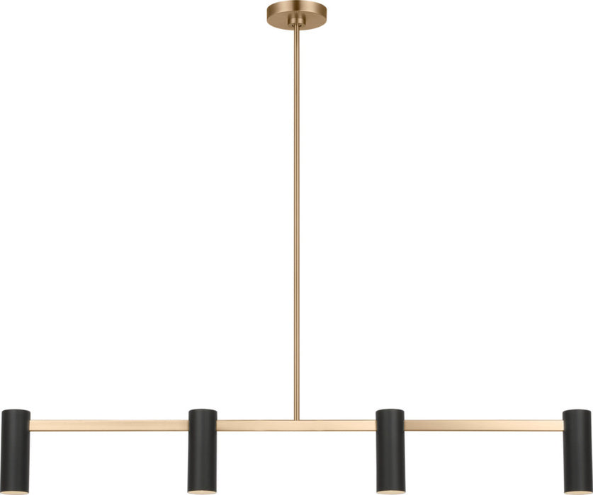 Zentro Four Light Linear Chandelier | GLC2074SB