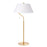 1 Light Aged Brass Table Lamp With White Shade | GRD-281T-AGB-WH