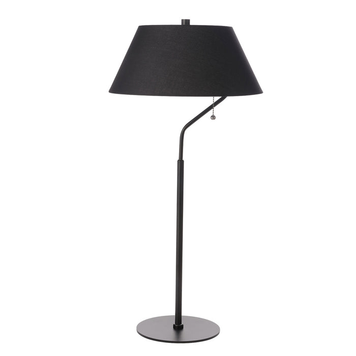 1 Light Matte Black Table Lamp With Black Shade | GRD-281T-MB-BK