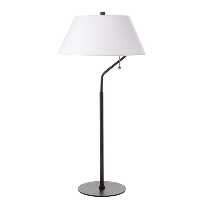 1 Light Matte Black Table Lamp With White Shade | GRD-281T-MB-WH