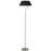 1 Light Aged Brass And Matte Black Floor Lamp With Black Shade | GRD-641F-AGB-MB-BK