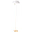 1 Light Aged Brass Floor Lamp With White Shade | GRD-641F-AGB-WH