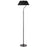 1 Light Matte Black Floor Lamp With Black Shade | GRD-641F-MB-BK